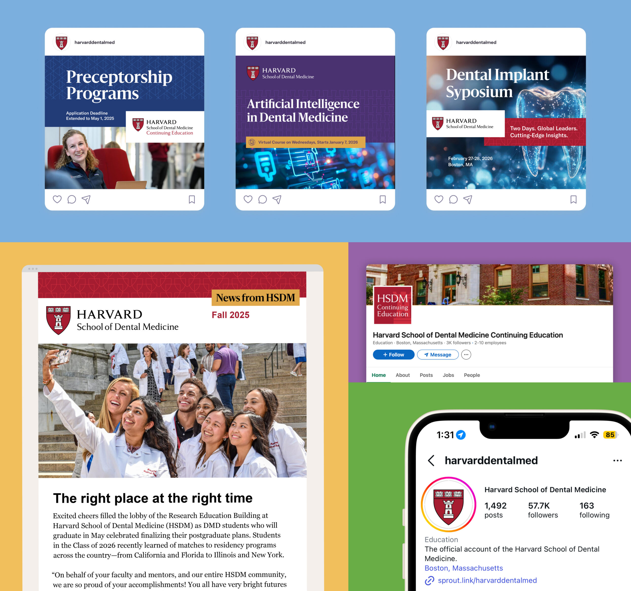 Harvard School of Dental Medicine Social Media Digital Newsletter