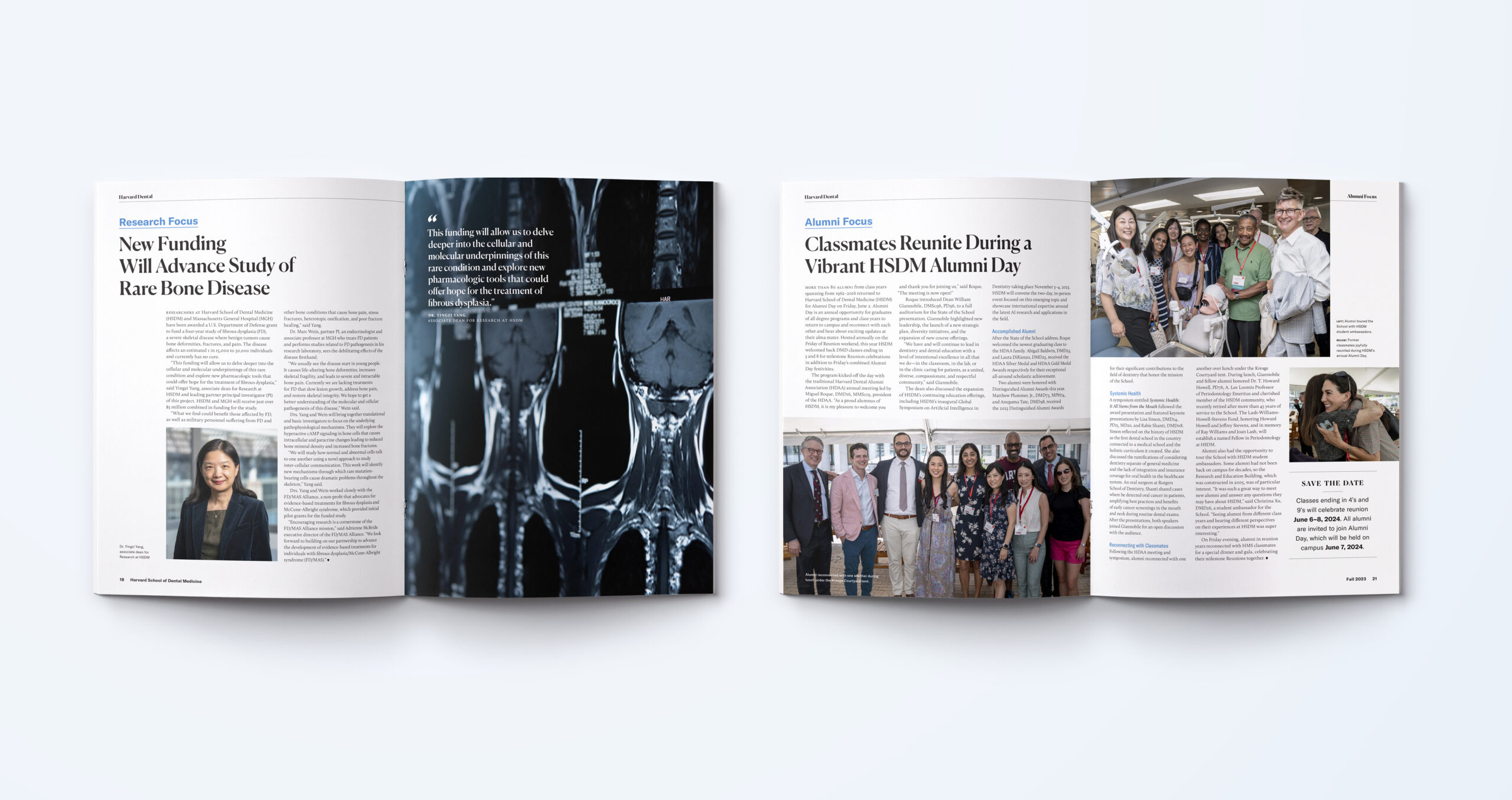Harvard Dental Magazine Fall 2023 2 Spreads