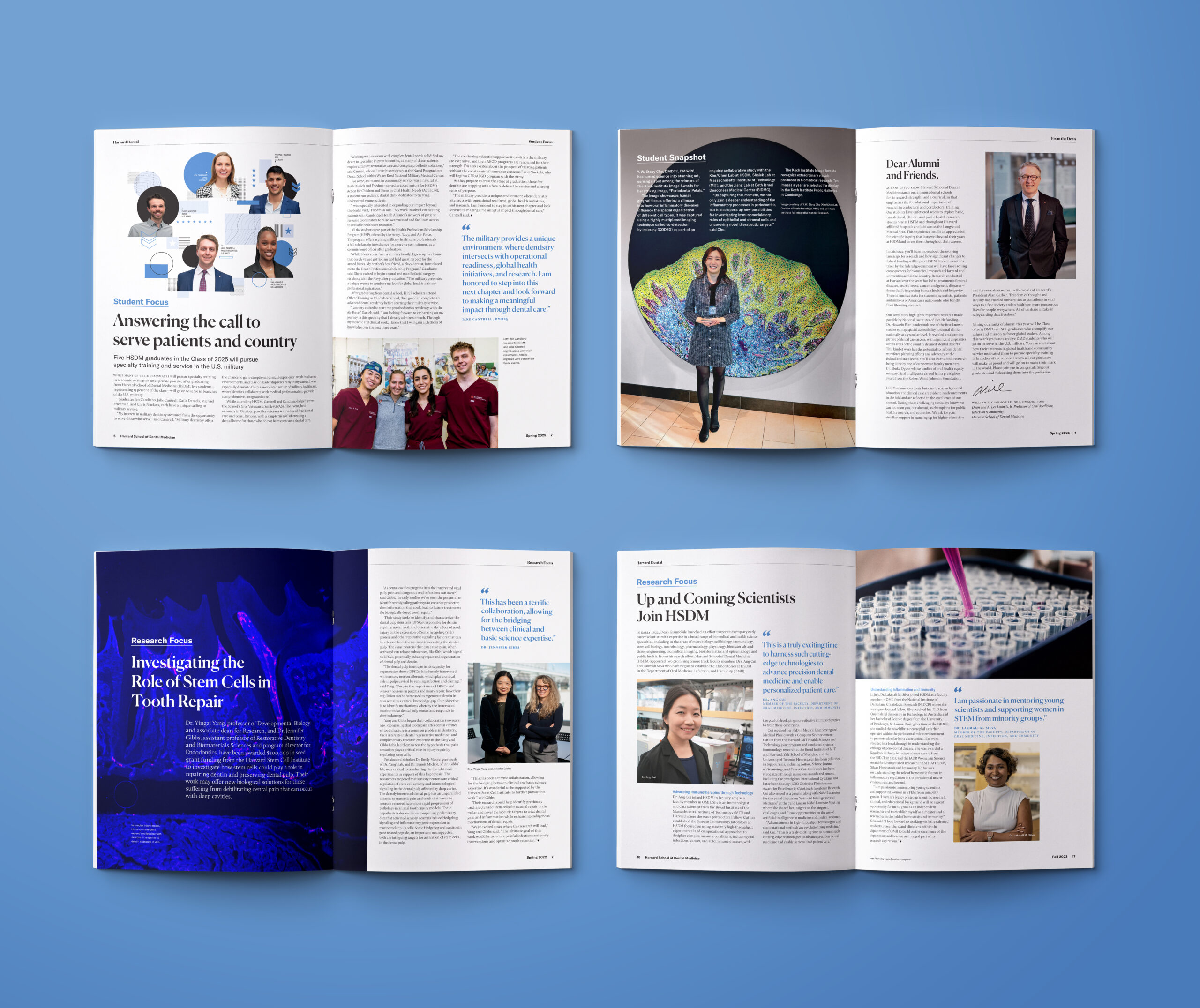 Harvard Dental Magazine 4 Spread Mockup