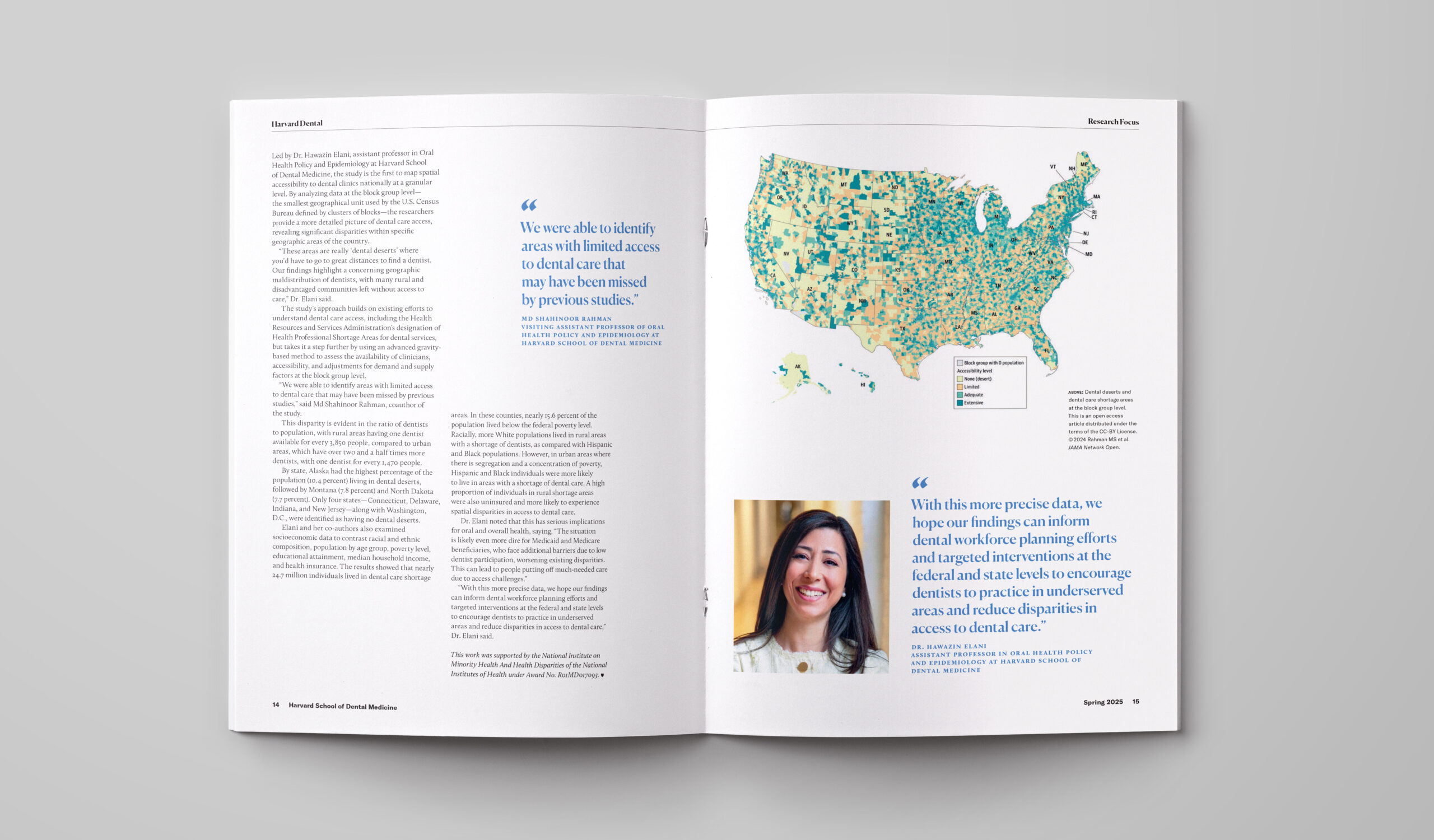 Harvard Dental Magazine Spring 2025 Spread